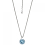 Anh�nger 585 Gold Wei�gold 37 Diamanten Brillanten 1 Blautopas