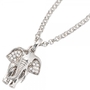 Anh�nger Elefant 925 Sterling Silber rhodiniert mit Zirkonia
