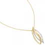 Anh�nger 585 Gelbgold Wei�gold kombiniert teilmattiert 1 Diamant