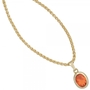 Anh�nger 585 Gold Gelbgold 1 Feueropal rot
