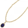 Anh�nger 585 Gold Gelbgold 1 Lapislazuli blau