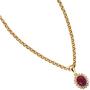 Anh�nger 585 Gelbgold 16 Diamanten 0,16ct. 1 Rubin rot Gold Anh�nger