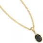 Anh�nger 585 Gold Gelbgold 1 Turmalin gr�n 1 Diamant 0,01ct.