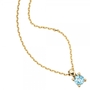 Anh�nger 333 Gold Gelbgold 1 Blautopas blau Gold Anh�nger