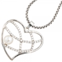 Anh�nger Herz 925 Sterling Silber 1 S��wasser Perle mit Zirkonia