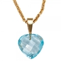 Anh�nger Herz 585 Gold Gelbgold 1 Blautopas hellblau blau HerzAnh�nger