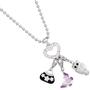 Anh�nger Herz Carrier Tr�ger f�r Charms 925 Silber 20 Zirkonia
