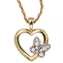 Anh�nger Herz Schmetterling 333 Gold Gelbgold 8 Zirkonia HerzAnh�nger