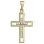Anh�nger Kreuz 333 Gold Gelbgold 13 Zirkonia Goldkreuz