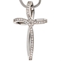 Anh�nger Kreuz 585 Wei�gold 40 Diamanten Brillanten Goldkreuz