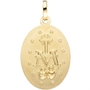 Anh�nger Milagrosa oval 333 Gold Gelbgold matt mattiert