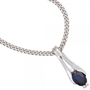 Anh�nger 333 Wei�gold 1 blauer Saphir 1 Diamant Brillant 0,02ct.
