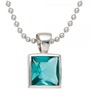Anh�nger quadratisch 925 Sterling Silber rhodiniert 1 Zirkonia