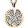 Anh�nger rund 585 Gelbgold Wei�gold bicolor 91 Diamanten Brillanten