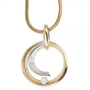 Anh�nger rund 585 Gelbgold Wei�gold 1 Diamant Brillant 0,10 ct.