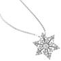 Anh�nger Schneeflocke 925 Sterling Silber rhodiniert mit Zirkonia
