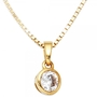 Anh�nger 925 Sterling Silber vergoldet 1 Zirkonia