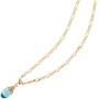 Anh�nger Tropfen 333 Gold Gelbgold 1 Blautopas blau Gold Anh�nger