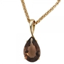 Anh�nger Tropfen 333 Gold Gelbgold 1 Rauchquarz braun Gold Anh�nger
