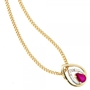 Anh�nger Tropfen 585 Gelbgold 3 Diamanten Brillanten 1 Rubin rot