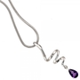 Anhnger Tropfen 925 Sterling Silber rhodiniert 1 Amethyst violett
