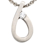 Anh�nger Tropfen 950 Platin matt 1 Diamant Brillant PlatinAnh�nger