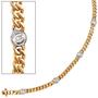 Armband 585 Gelbgold Wei�gold bicolor 6 Diamanten Brillanten 19 cm