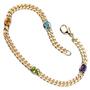 Armband 585 Gelbgold 19 cm Amethyst Aquamarin Citrin Peridot