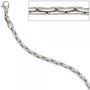 Armband 925 Sterling Silber rhodiniert 19 cm Karabiner 4,6 mm breit