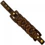 Armband breit Leder braun dunkelbraun 21 cm Lederarmband 