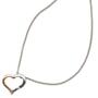 Collier Kette mit Anh�nger Herz 585 Gold bicolor 1 Diamant 42 cm