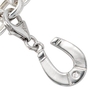Einh�nger Charm Hufeisen 925 Sterling Silber rhodiniert 1 Zirkonia