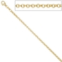 Erbskette 585 Gelbgold 2,5 mm 50 cm Gold Kette Halskette Karabiner