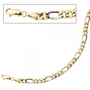 Figaro Collier 333 Gelbgold Wei�gold kombiniert 50 cm - 5,7 mm
