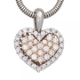 Anh�nger Herz 585 Wei�- Rotgold 43 Diamanten Brillanten