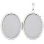 Medaillon oval Blumen f�r 2 Fotos 925 Sterling Silber zum �ffnen