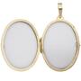 Medaillon Baum oval f�r 2 Fotos 585 Gelbgold Anh�nger zum �ffnen