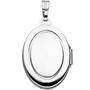 Medaillon Blumen oval f�r 2 Fotos 585 Wei�gold Anh�nger zum �ffnen