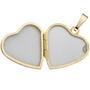 Medaillon Herz 585 Gold Gelbgold mattiert Anh�nger zum �ffnen