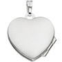 Medaillon f�r 2 Fotos Herz 925 Sterling Silber eismatt zum �ffnen