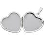 Medaillon f�r 2 Fotos Herz 925 Sterling Silber eismatt zum �ffnen