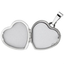 Medaillon Herz f�r 4 Fotos 925 Sterling Silber Anh�nger zum �ffnen