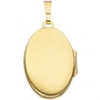Medaillon oval f�r 2 Fotos aus 333 Gelbgold 4 Zirkonia zum �ffnen