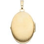 Medaillon oval 333 Gold Gelbgold mattiert Anh�nger zum �ffnen