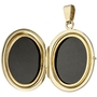 Medaillon oval 585 Gelbgold mattiert 26,1 mm Anh�nger zum �ffnen