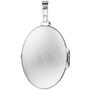 Medaillon oval f�r 2 Fotos 925 Silber matt zum �ffnen
