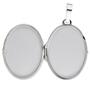Medaillon oval f�r 2 Fotos 925 Silber matt zum �ffnen