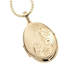 Medaillon oval Blumen 333 Gold Gelbgold Anh�nger zum �ffnen