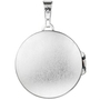Medaillon rund f�r 2 Fotos 925 Sterling Silber matt zum �ffnen