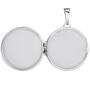 Medaillon rund f�r 2 Fotos 925 Sterling Silber matt zum �ffnen